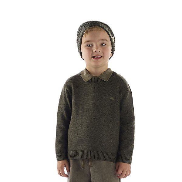 BLUSAO EM TRICOT MENINO VERDE UP BABY