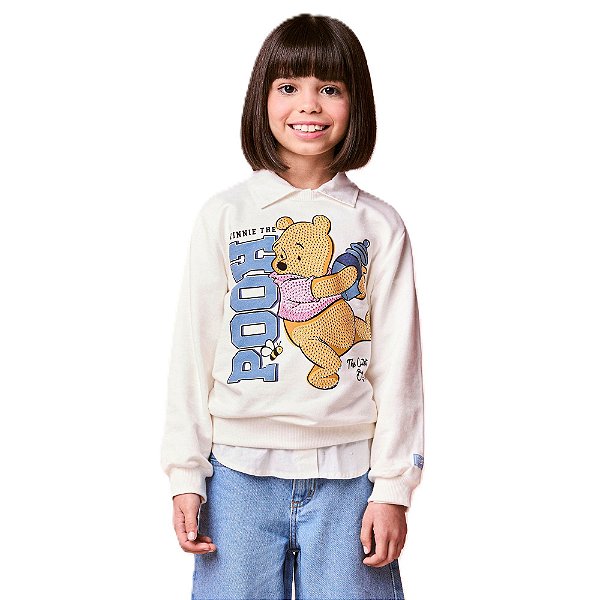 CASACO URSINHO POOH COM STRASS 10 PEROLA