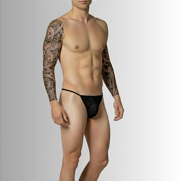 Calcinha Fio Dental Masculina em Renda fio dental