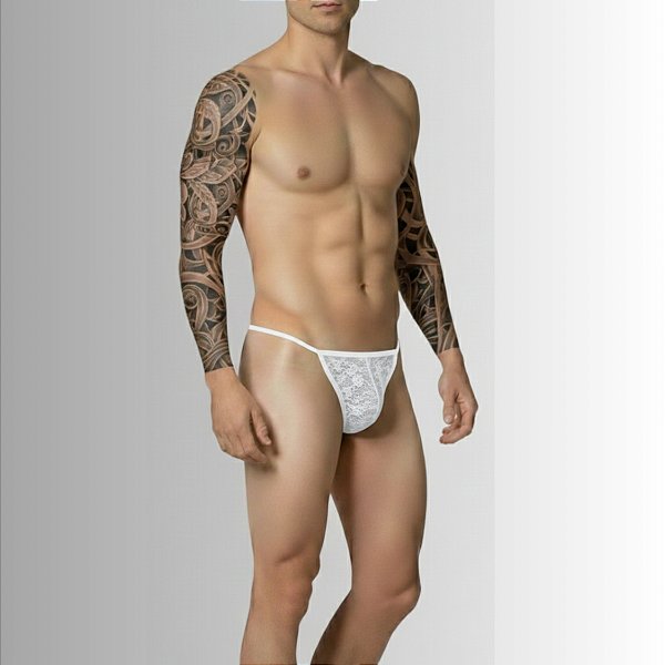 Calcinha Fio Dental Masculina em Renda fio dental
