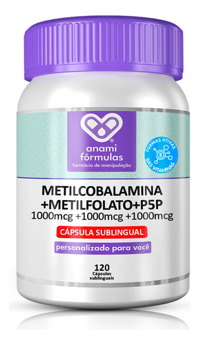 Metilcobalamina+metilfolato+b6 Ativa 1mg Cada 120cp Sublingu