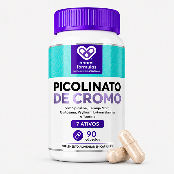 PICOLINATO DE CROMO 350mcg - 90 Cápsulas - 90 Doses
