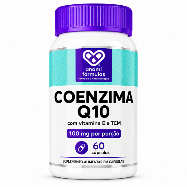 COENZIMA Q10 100mg + VITAMINA E 10mg por Dose - em TCM - 60 Cápsulas - 30 Doses