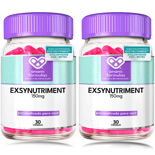 KIT 2x SILÍCIO ORGÂNICO EXSYNUTRIMENT 150mg - 2 Frascos de 30 Cápsulas - 60 Doses