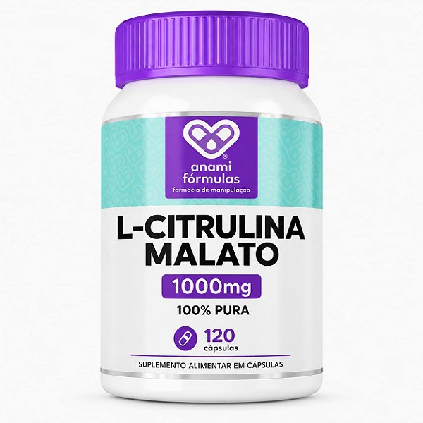 L-CITRULINA MALATO 1000mg por Dose - 500mg por Cápsula - 120 Cápsulas - 60 Doses