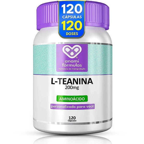 L-TEANINA 200mg - 120 Cápsulas - 120 Doses