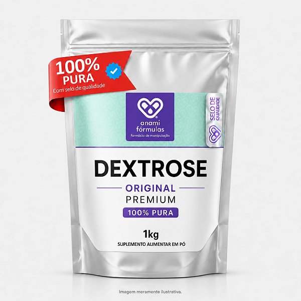 DEXTROSE em Pó - D-Glucose - 1kg - 50 Doses
