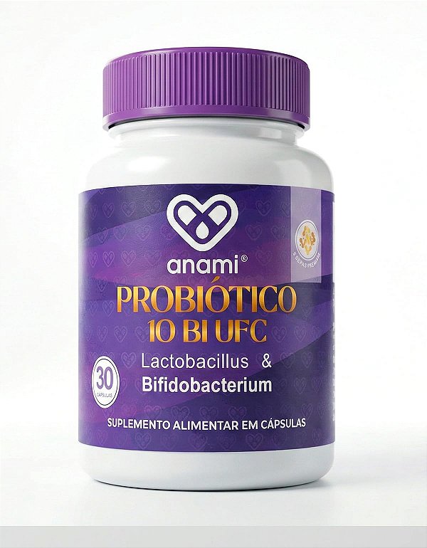 PROBIÓTICO 5 CEPAS 10 Bilhões de UFC por Dose - Lactobacillus e Bifidobacterium - 30 Cápsulas - 30 Doses