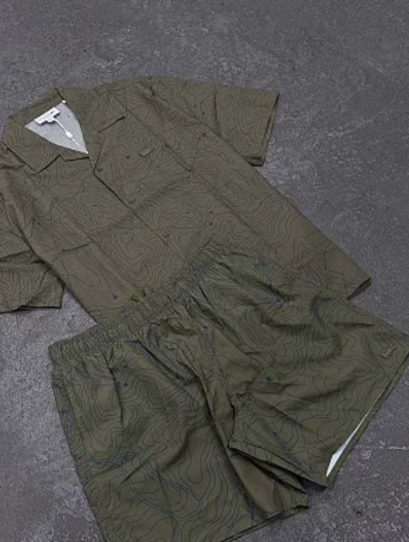 Conjunto Lacoste Relaxada Fit Verde