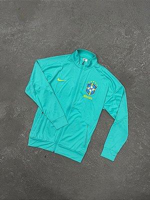 Jaqueta Nike Brasil Treino Dri-FIT Academy Pro Verde Água