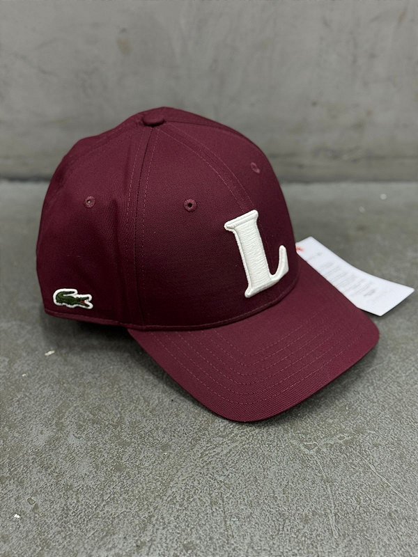 BONÉ LACOSTE BEISEBOL VINHO