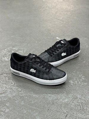 Tênis Lacoste PowerCourt Monograma Preto