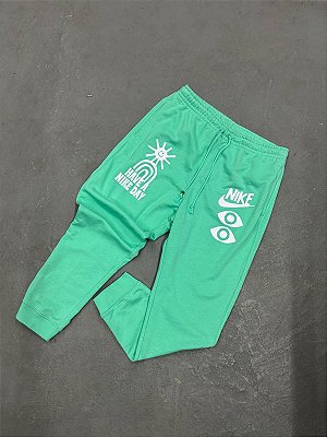 Calça Nike French Terry Verde Água