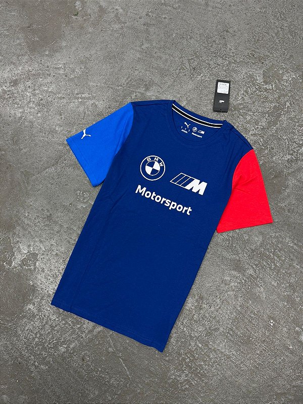 BMW M Motorsport Essentials Logo Tee Men Azul Royal