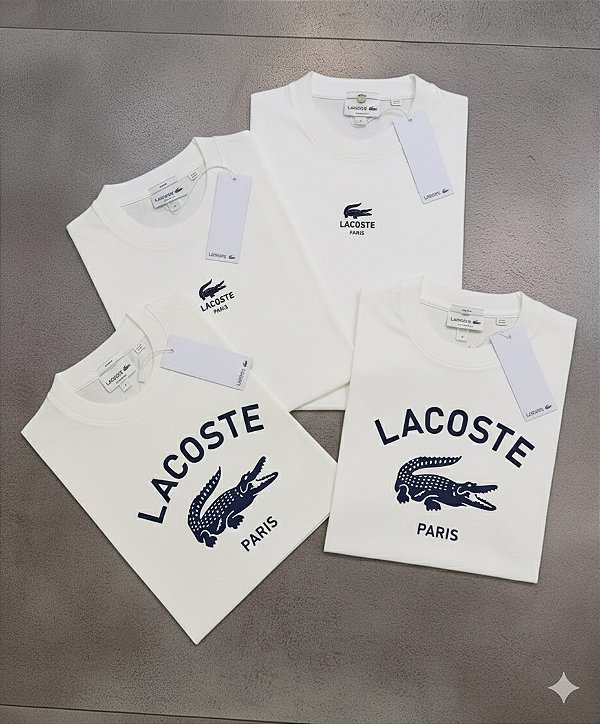 Camiseta Lacoste Paris – Estilo Europeu, Elegância Francesa Branca