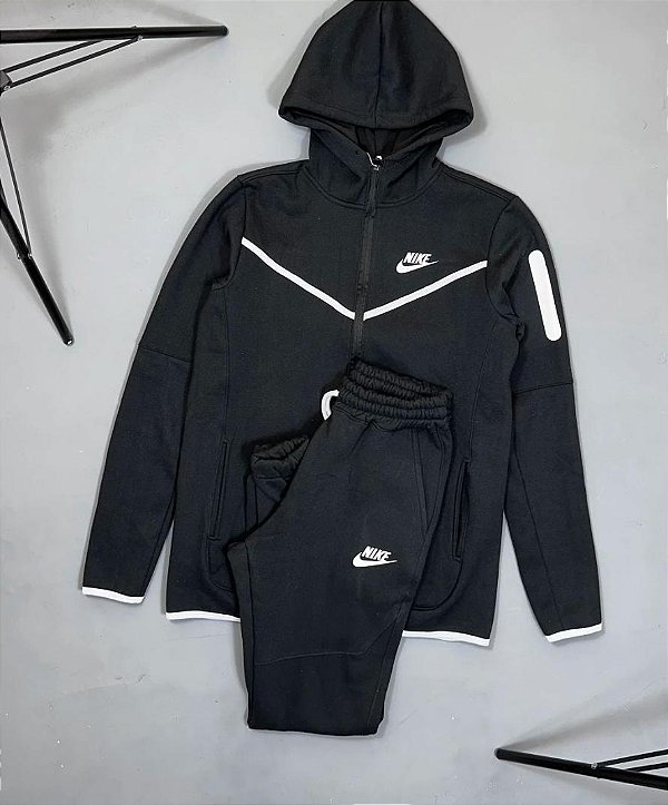 Conjunto Teech Fleece - Preto