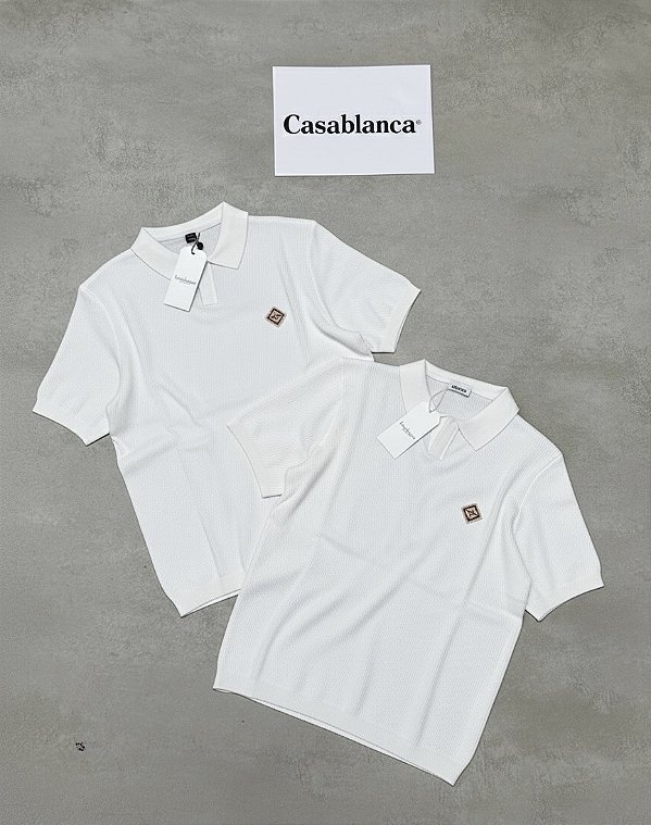 Casablanca Contrast Collar – Estilo Refinado Branco
