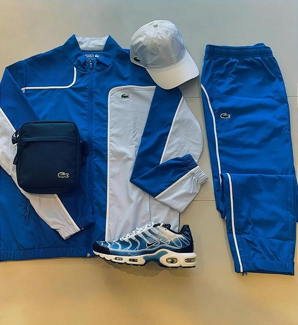 Kit Tracksuit Lacoste com Air Max Plus, Boné e Bag Lacoste