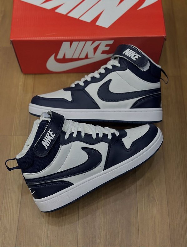 Nike Court Vision Mid — Azul Marinho & Branco