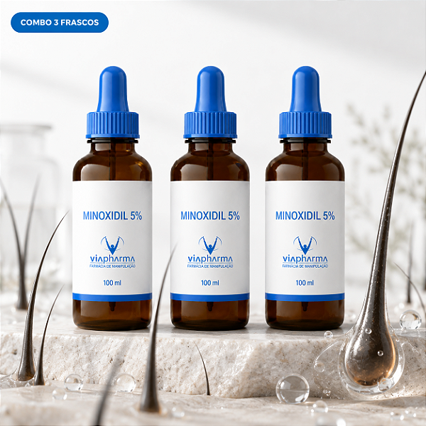 Combo de 3 Frascos de Minoxidil 5% 100ml