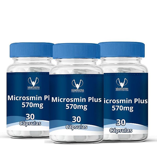 Combo de 3 potes de Microsmin Plus 570mg 30 Cápsulas
