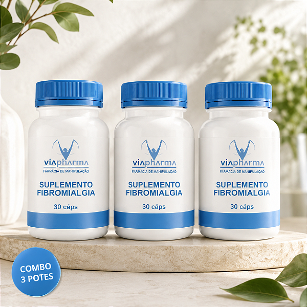 Combo de 3 potes do Suplemento para Fibromialgia 30 Cápsulas