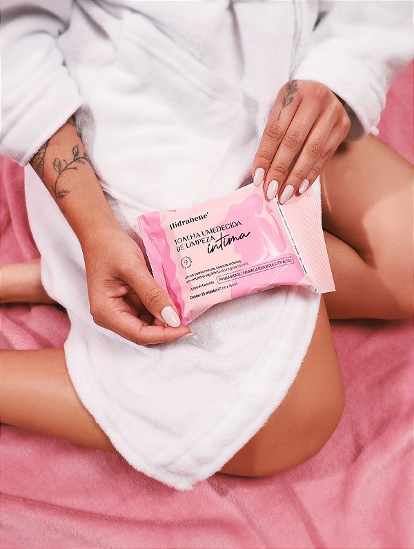 Hidrabene toalha umedecida de limpeza íntima