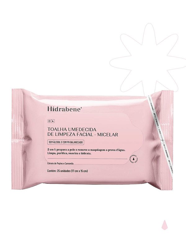 Toalha micelar Hidrabene