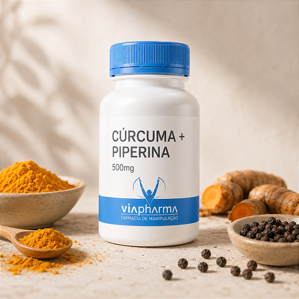 Curcuma Longa 500mg + Piperina 5mg 60 cápsulas