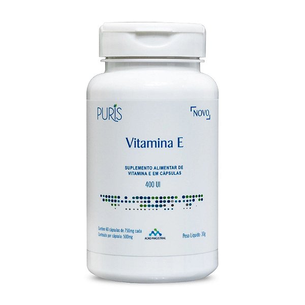 Vitamina E 400ui c/60 Caps Puris