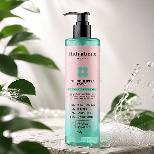 Gel de Limpeza Facial Hidrabene Peles Mistas e Oleosas 350ml