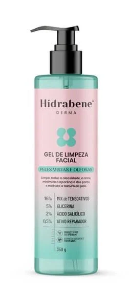 Gel de Limpeza Facial Hidrabene Peles Mistas e Oleosas 350ml