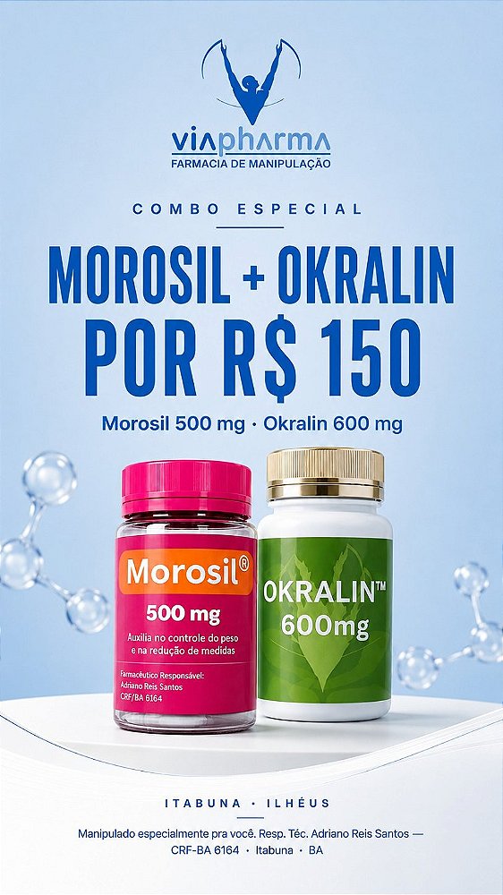 Combo Morosil 500mg 60 cápsulas + Okralin 600mg 60 cápsulas