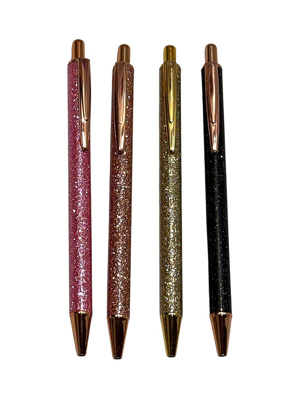 Caneta Luxo Metal Glitter