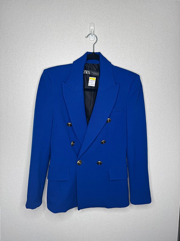Casaco Azul Zara Feminino PP Elegante