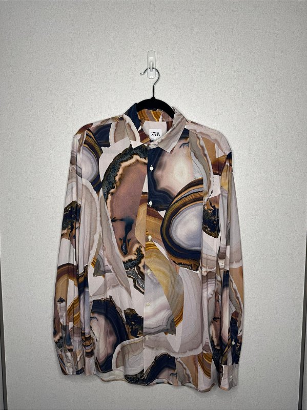 Camisa Zara M Estampa Única Casual