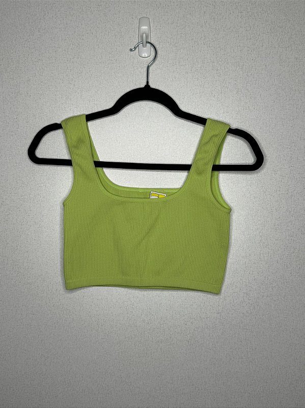 Cropped Básico Verde Mulher Casual P