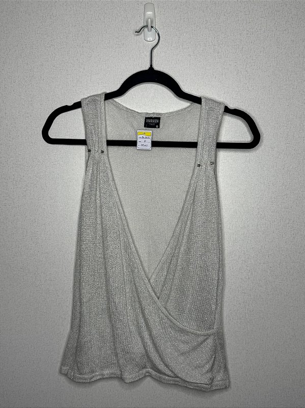 Regata Cinza Tricô Feminina Viva Vida P