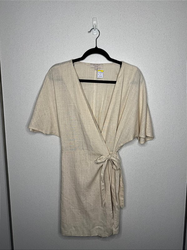 Vestido Bege Elegante Tamanho P