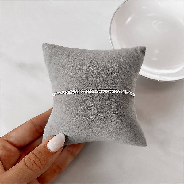 Pulseira Corrente Esteira 2.4mm em Prata 925