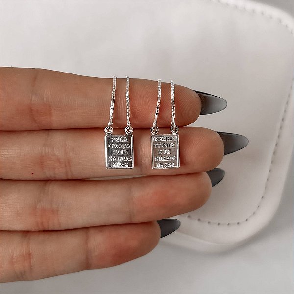 Escapulário Medalha Salmos 15 em Prata 925