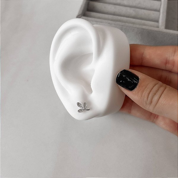 Brinco Hera Cravejado 10mm em Prata 925