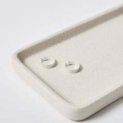 Argola Toda Cravejada 15mm com Trava em Prata 925