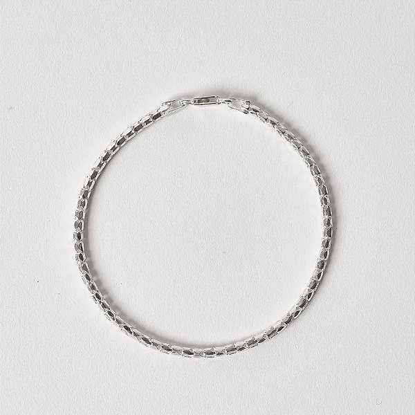 Pulseira Corrente Pipoca Korean 2.3mm em Prata 925 - 19cm