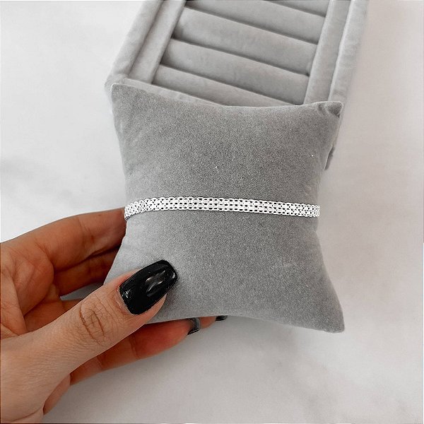 Pulseira esteira cadeado