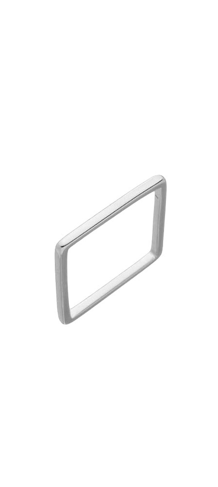 Anel Geométrico Quadrado Minimalista em Prata 925 — Ale Semijoias
