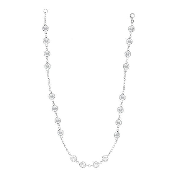 Colar Choker Cristais Transparentes Intercalados