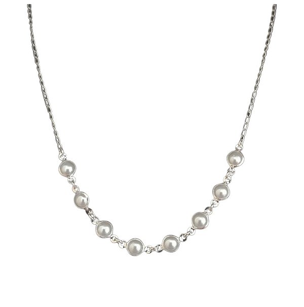 Colar Choker Pérolas Intercaladas