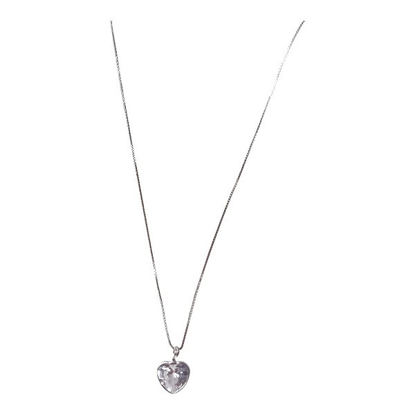 Colar Pingente Coração Zircônia Cristal