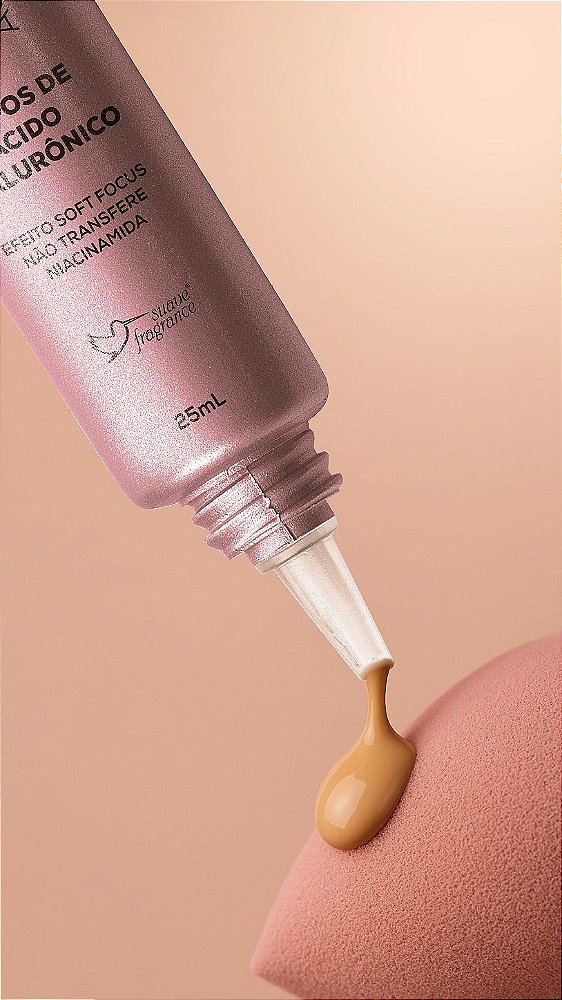 Base Líquida Soft Matte 5 Tons Suave Make Pro 25ml – Alta Cobertura, Antitransferência, Ácido Hialurônico e Niacinamida